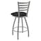 Holland Bar Stool Co 25" Swivel Counter Stool, Nickel Finish, Graph Coal Seat X410 - alternate 2